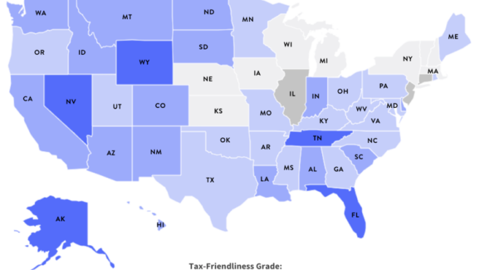 Study Uncovers Which States Are The Most And Least 'tax-friendly,' And ...