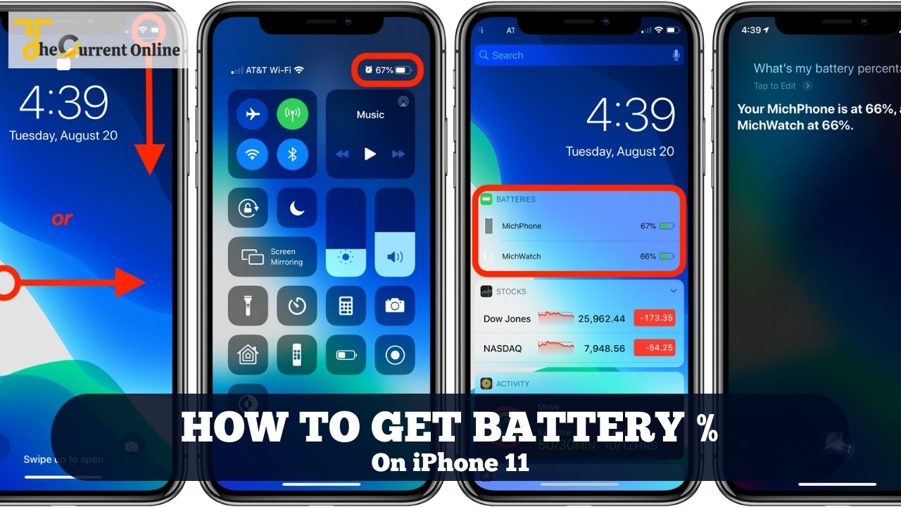 how to get the battery percentage on iphone 11