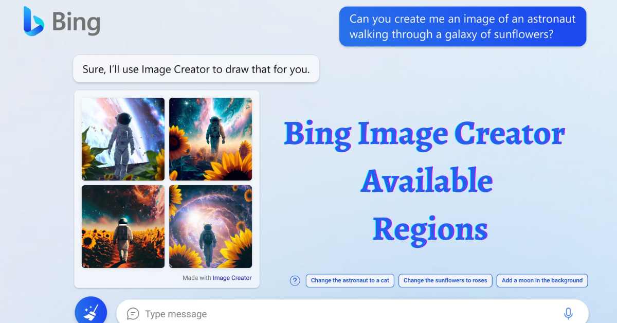 Bing Image Creator Available Regions