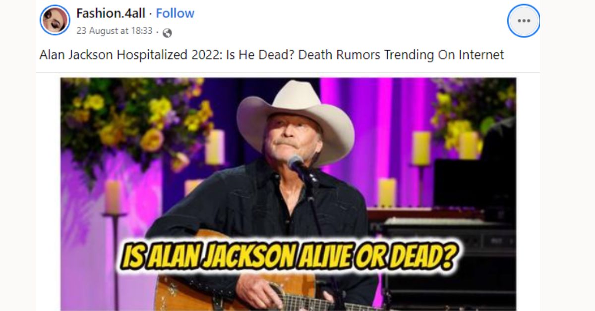 Alan Jackson Hospitalized