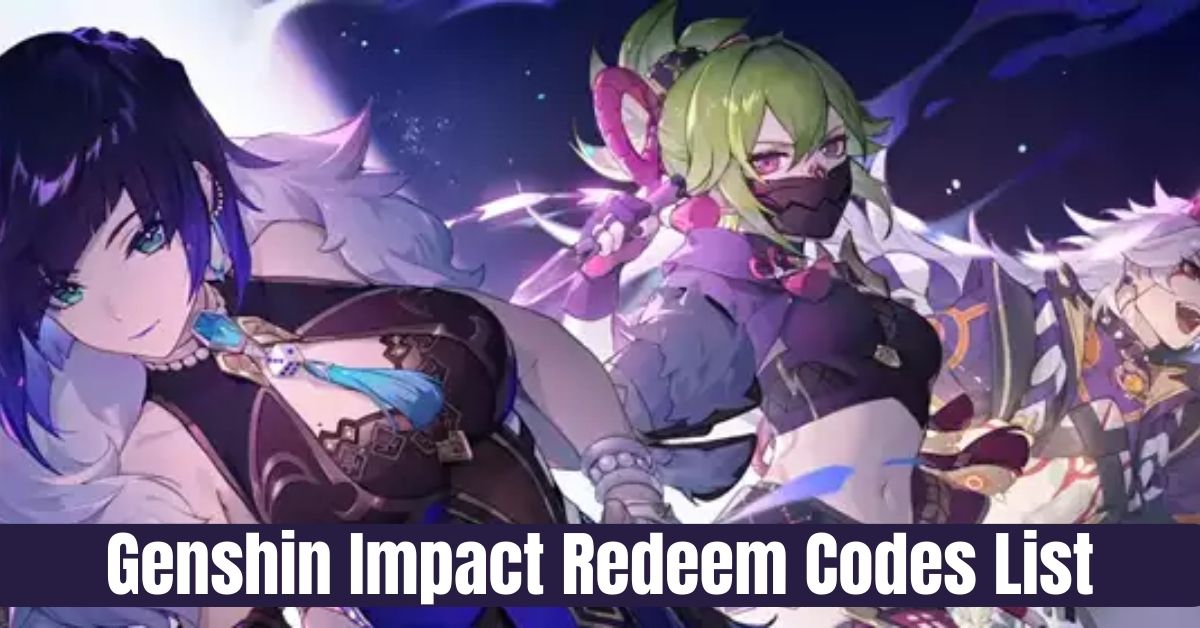 Genshin Impact Redeem Codes List