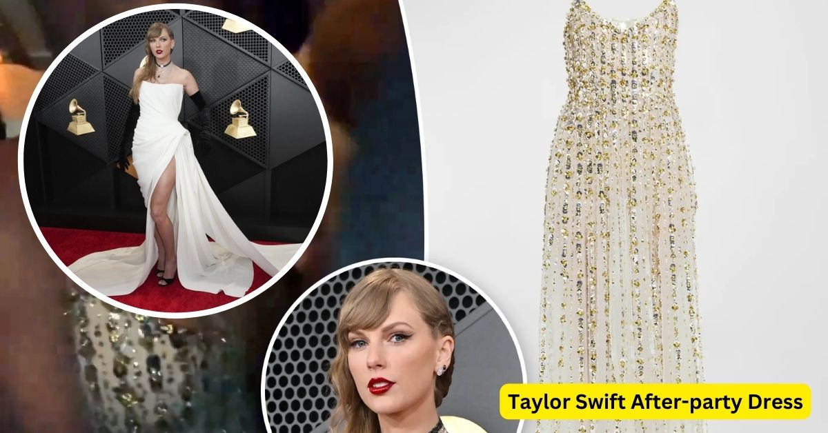 Taylor Swift Shines In A Gold Sequin Dress At The 2024 Grammys AfterParty!